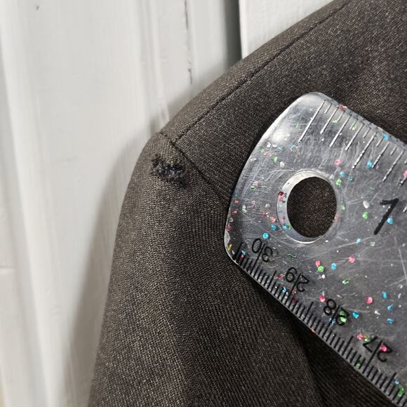 Ann Taylor Loft Brown Blazer Jacket Wool Sz 16 Two Button Peak Lapel Academic - Picture 4 of 6